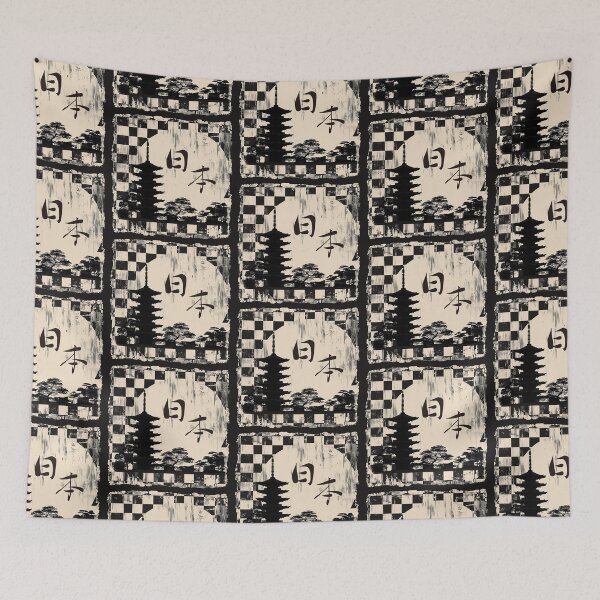 Item preview, Tokyo Japan Pagoda Zen 5 Circle Art (AI Generated) designed and sold by ririe.