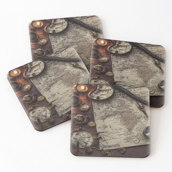 Item preview, Cartographer’s Secrets – Antique Map & Relics Wall Art designed and sold by fairmaiden7.