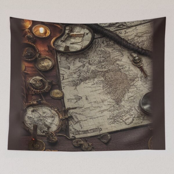 Item preview, Cartographer’s Secrets – Antique Map & Relics Wall Art designed and sold by fairmaiden7.