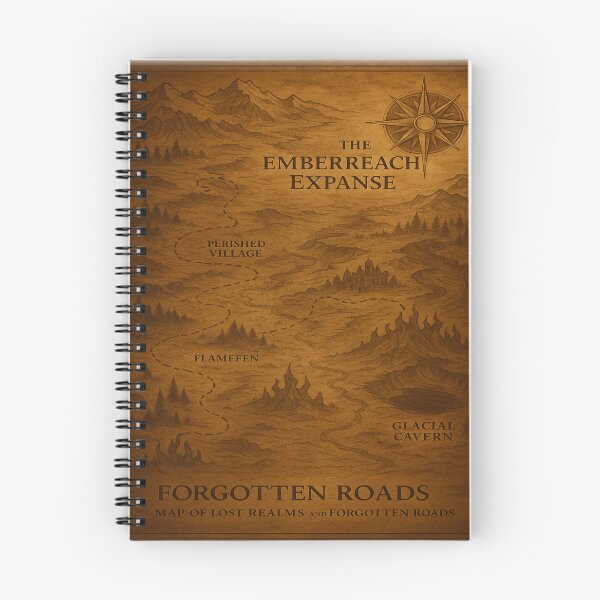 Item preview, The Emberreach Expanse – Map of Lost Realms & Forgotten Roads designed and sold by fairmaiden7.
