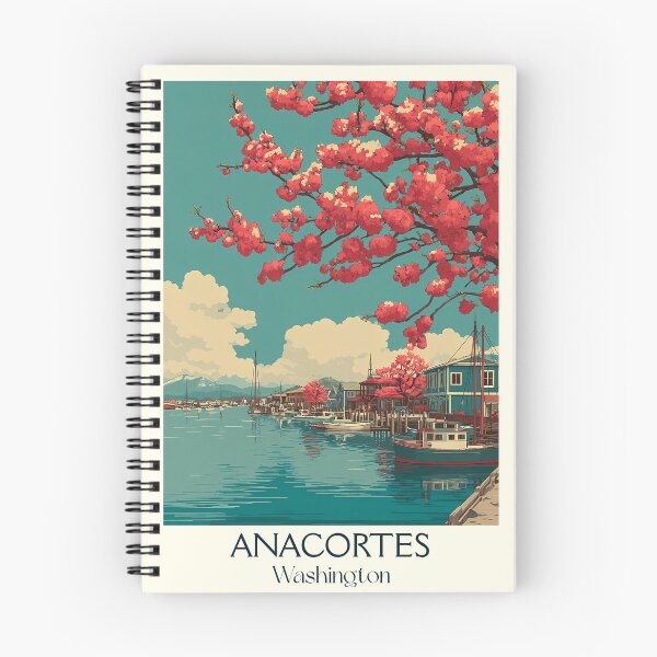 Item preview, Anacortes Washington Vintage Travel Poster | Salish Sea Art designed and sold by TuncGK.