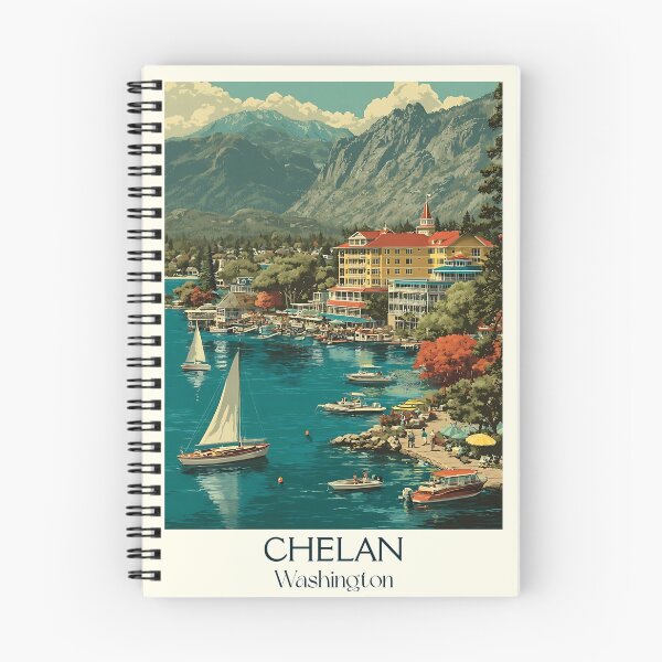 Item preview, Chelan Washington Vintage Travel Poster | Lake Life Art designed and sold by TuncGK.