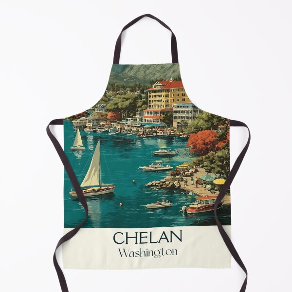 Item preview, Chelan Washington Vintage Travel Poster | Lake Life Art designed and sold by TuncGK.
