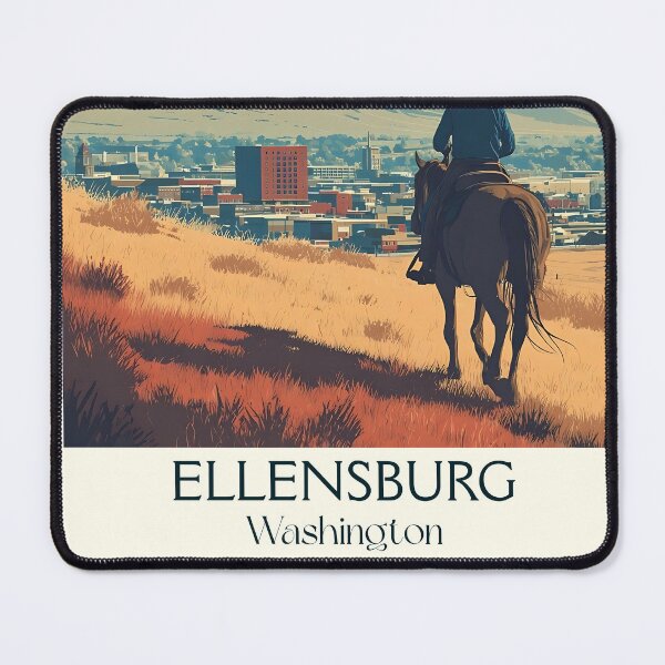 Item preview, Ellensburg Washington Vintage Travel Poster | Western Rodeo Art designed and sold by TuncGK.