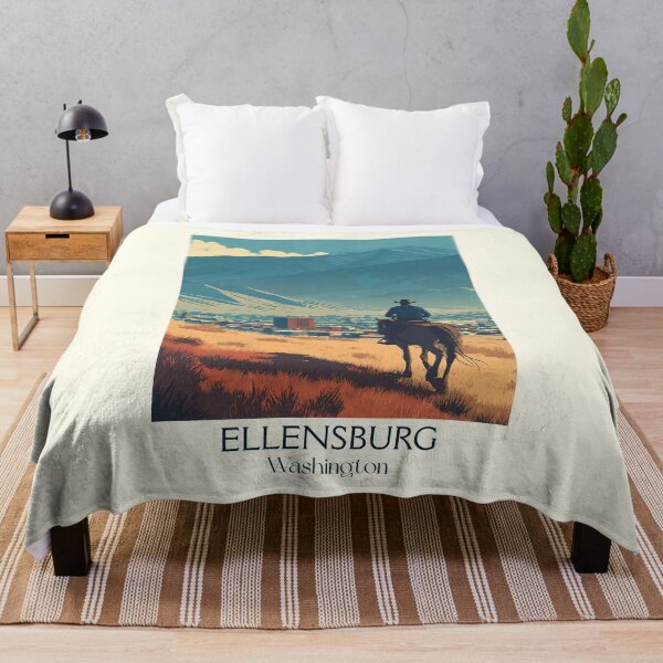 Item preview, Ellensburg Washington Vintage Travel Poster | Western Rodeo Art designed and sold by TuncGK.