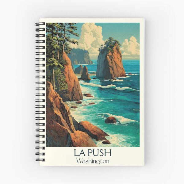 Item preview, La Push Washington Vintage Travel Poster | Olympic Coast Art designed and sold by TuncGK.