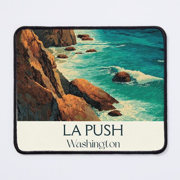 Item preview, La Push Washington Vintage Travel Poster | Olympic Coast Art designed and sold by TuncGK.