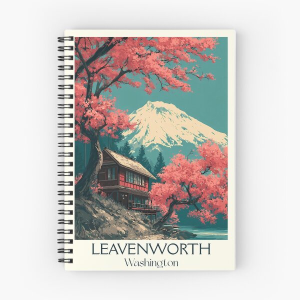 Item preview, Leavenworth Washington Vintage Travel Poster | Bavarian Village Art designed and sold by TuncGK.