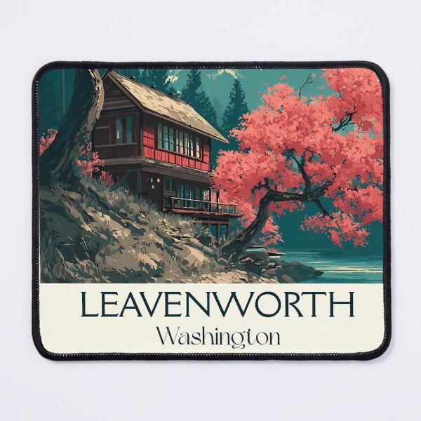Item preview, Leavenworth Washington Vintage Travel Poster | Bavarian Village Art designed and sold by TuncGK.