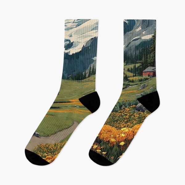 Item preview, Mount Rainier National Park Vintage Travel Poster | Wildflower Art designed and sold by TuncGK.
