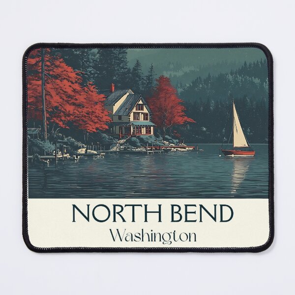 Item preview, North Bend Washington Vintage Travel Poster | Mount Si Art designed and sold by TuncGK.