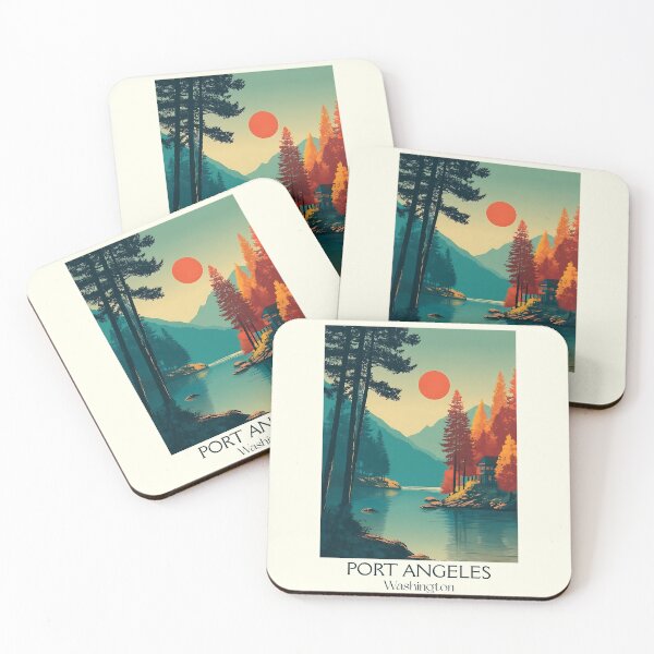 Item preview, Port Angeles Washington Vintage Travel Poster | Olympic Gateway designed and sold by TuncGK.