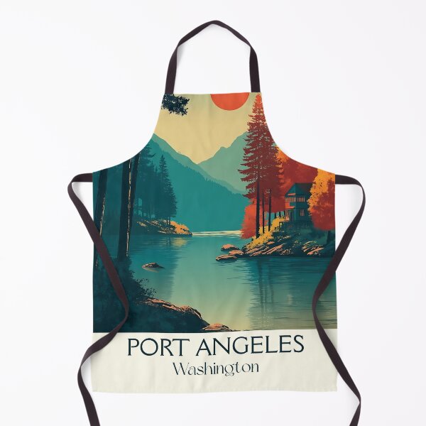Item preview, Port Angeles Washington Vintage Travel Poster | Olympic Gateway designed and sold by TuncGK.