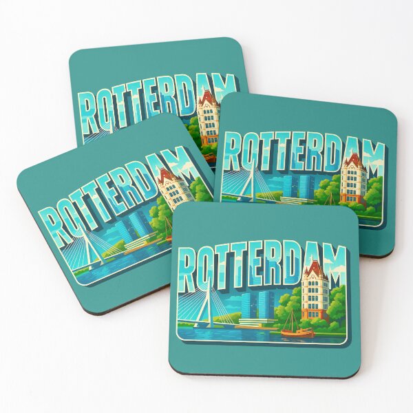 Item preview, Rotterdam -- Cube Houses & Erasmus Bridge designed and sold by Myra365Art.