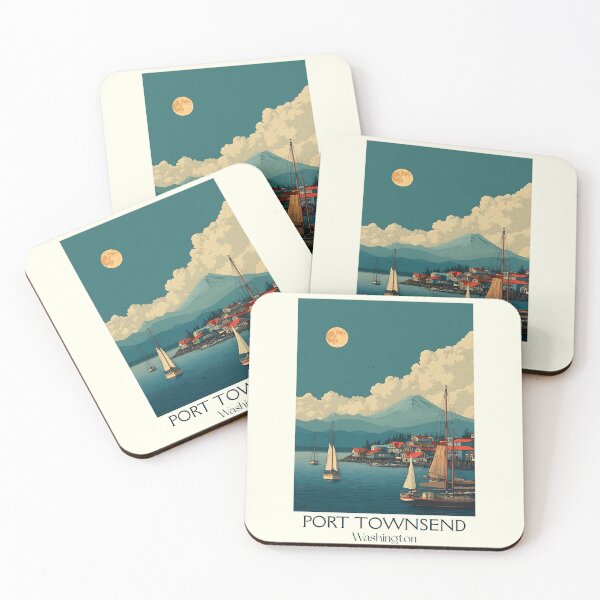 Item preview, Port Townsend Washington Vintage Travel Poster | Victorian Seaport designed and sold by TuncGK.