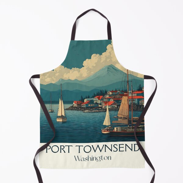 Item preview, Port Townsend Washington Vintage Travel Poster | Victorian Seaport designed and sold by TuncGK.