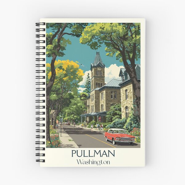 Item preview, Pullman Washington Vintage Travel Poster | Palouse Hills Art designed and sold by TuncGK.