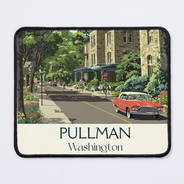 Item preview, Pullman Washington Vintage Travel Poster | Palouse Hills Art designed and sold by TuncGK.