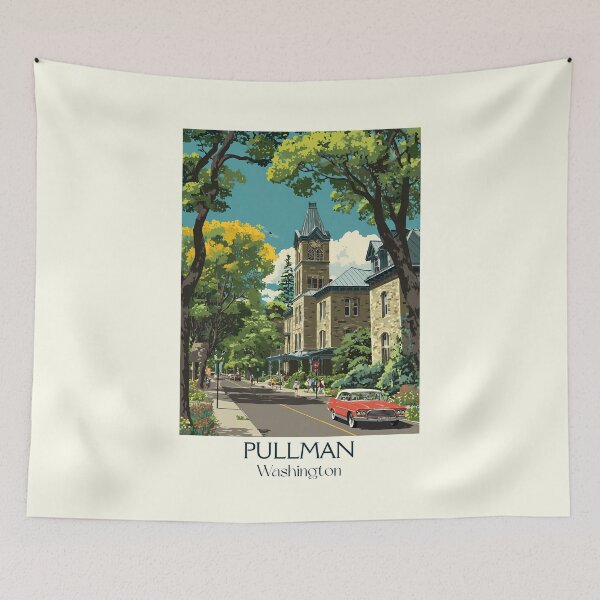 Item preview, Pullman Washington Vintage Travel Poster | Palouse Hills Art designed and sold by TuncGK.