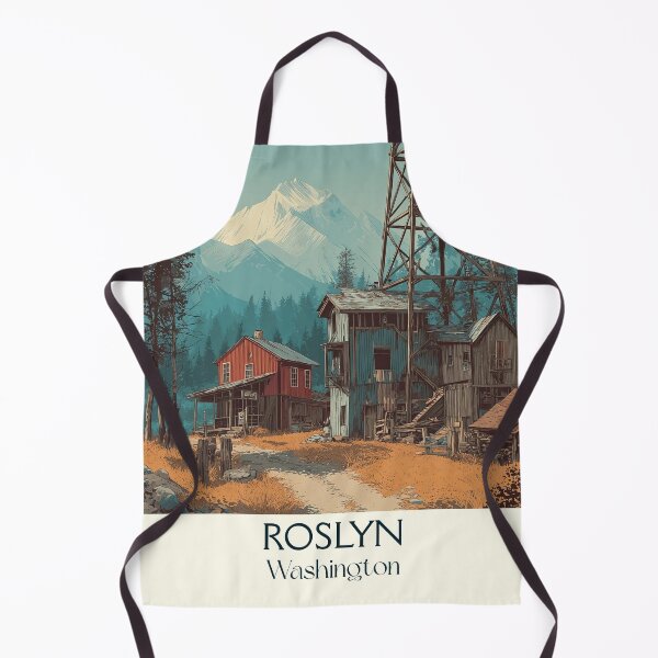 Item preview, Roslyn Washington Vintage Travel Poster | Historic Mining Town Art designed and sold by TuncGK.