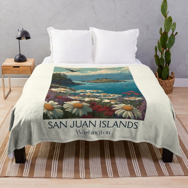 Item preview, San Juan Islands Washington Vintage Travel Poster | PNW Island Art designed and sold by TuncGK.