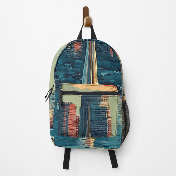 Item preview, Seattle Washington Vintage Travel Poster | Emerald City Skyline Art designed and sold by TuncGK.