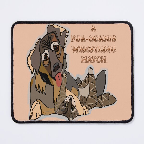 Item preview, A Dog and Cat Wrestling Match designed and sold by kristalcurt.