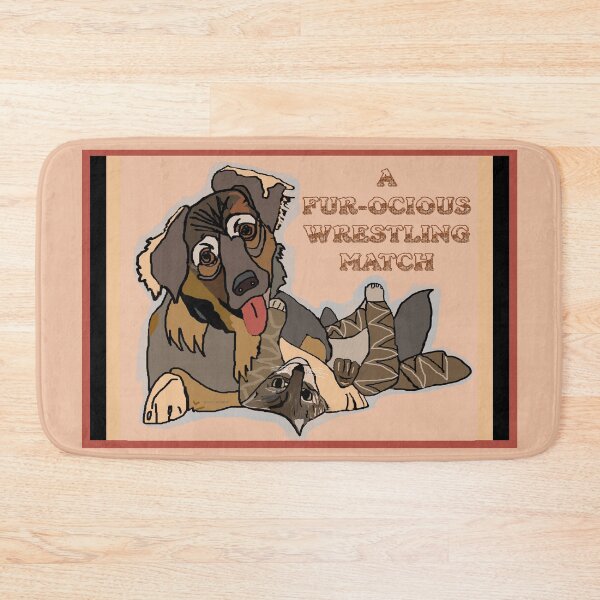 Item preview, A Dog and Cat Wrestling Match designed and sold by kristalcurt.