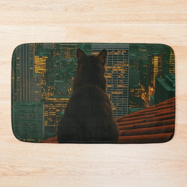 Item preview, Cat over the rooftops of New York designed and sold by Mauswohn.