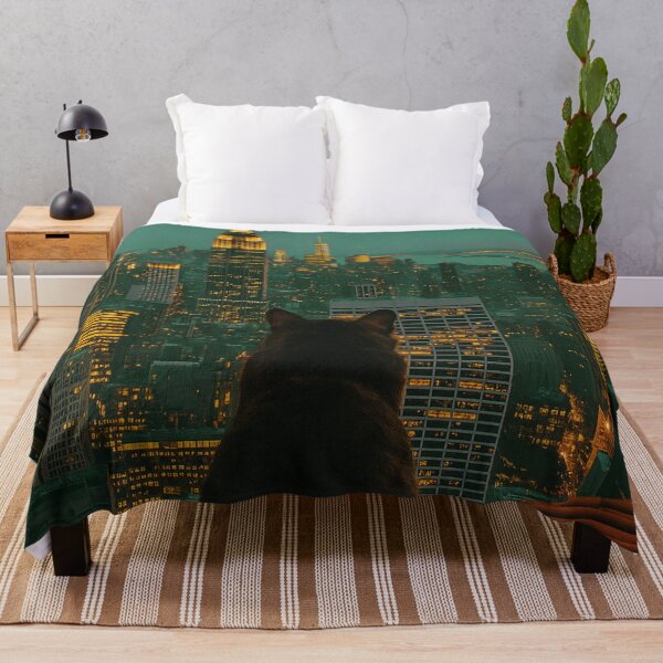 Item preview, Cat over the rooftops of New York designed and sold by Mauswohn.