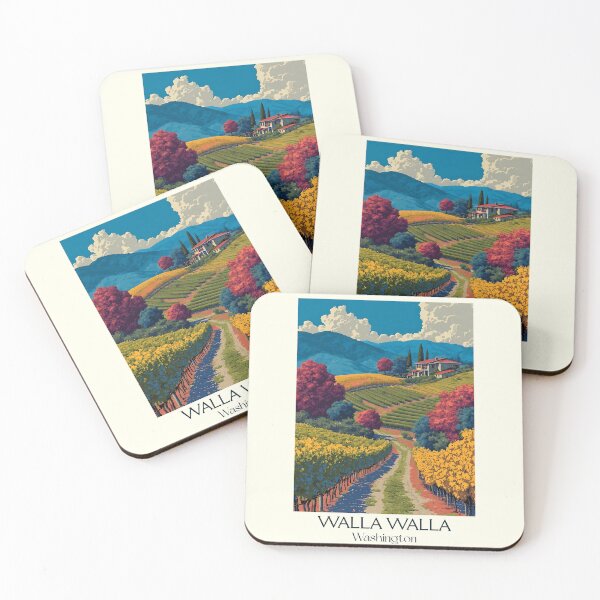 Item preview, Walla Walla Washington Vintage Travel Poster | Washington Wine Country designed and sold by TuncGK.