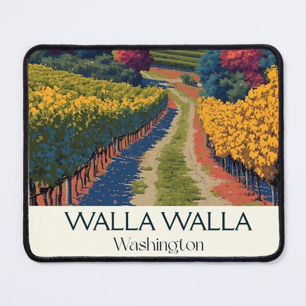 Item preview, Walla Walla Washington Vintage Travel Poster | Washington Wine Country designed and sold by TuncGK.