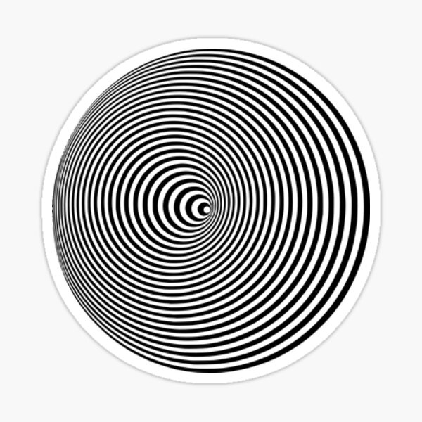Item preview, Optical Illusion Circle Black White designed and sold by OurFunnyDesigns.