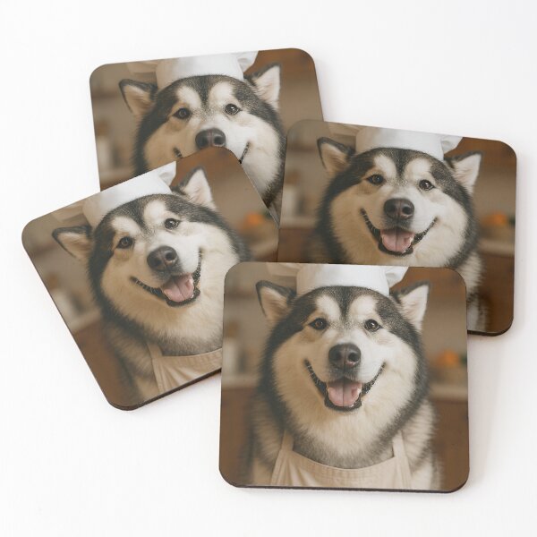 Item preview, Funny Chef Dog – Husky in Chef Hat and Apron designed and sold by MBohnArt.