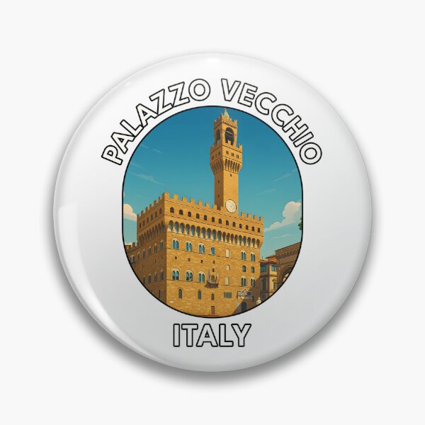 Item preview, Palazzo Vecchio Florence Italy – Landmark Adventure Illustration designed and sold by inkNext.
