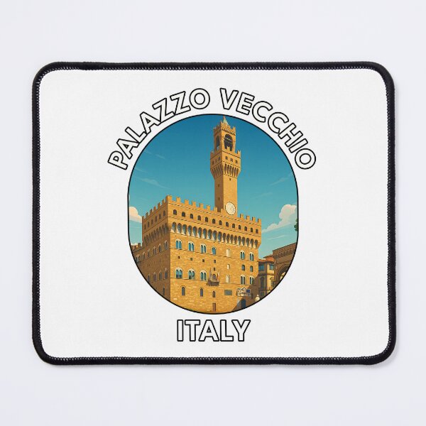 Item preview, Palazzo Vecchio Florence Italy – Landmark Adventure Illustration designed and sold by inkNext.