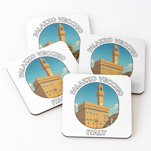 Item preview, Palazzo Vecchio Florence Italy – Landmark Adventure Illustration designed and sold by inkNext.