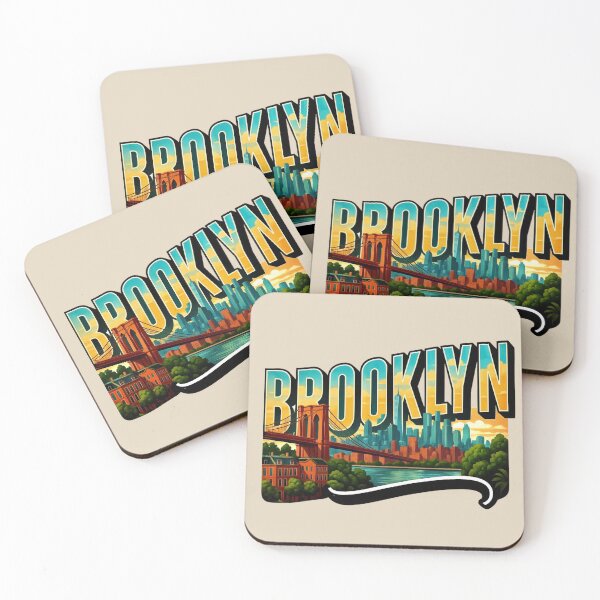 Item preview, Brooklyn -- Bridge, Brownstones & Urban Skyline designed and sold by Myra365Art.