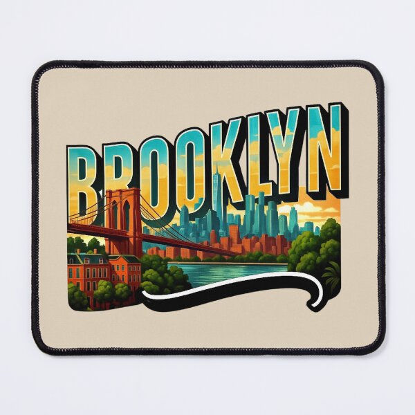 Item preview, Brooklyn -- Bridge, Brownstones & Urban Skyline designed and sold by Myra365Art.