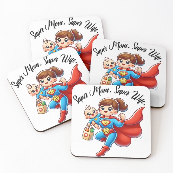 Item preview, Super Mom, Super Wife – Hero Cartoon Mom Art designed and sold by Beamiverse.