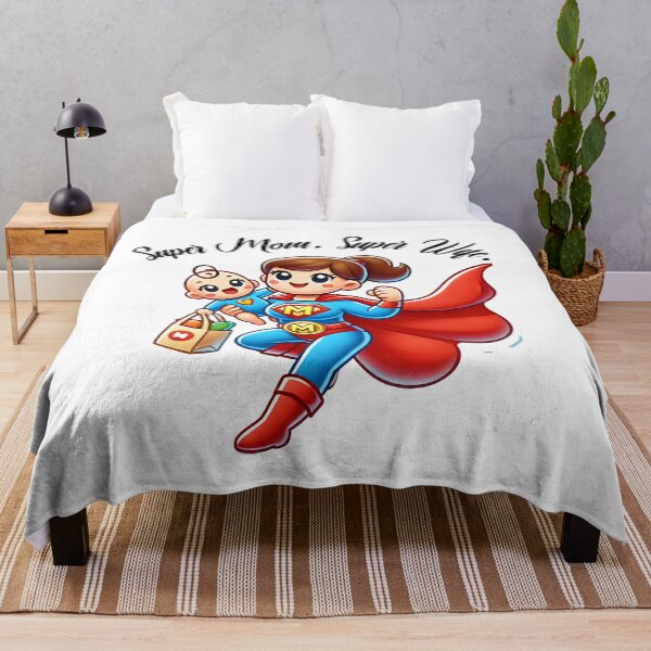 Item preview, Super Mom, Super Wife – Hero Cartoon Mom Art designed and sold by Beamiverse.