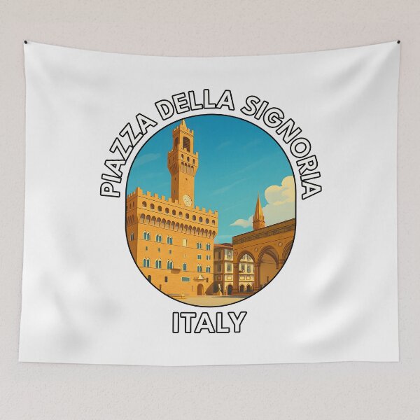 Item preview, Piazza della Signoria Florence Italy – Landmark Adventure Art designed and sold by inkNext.