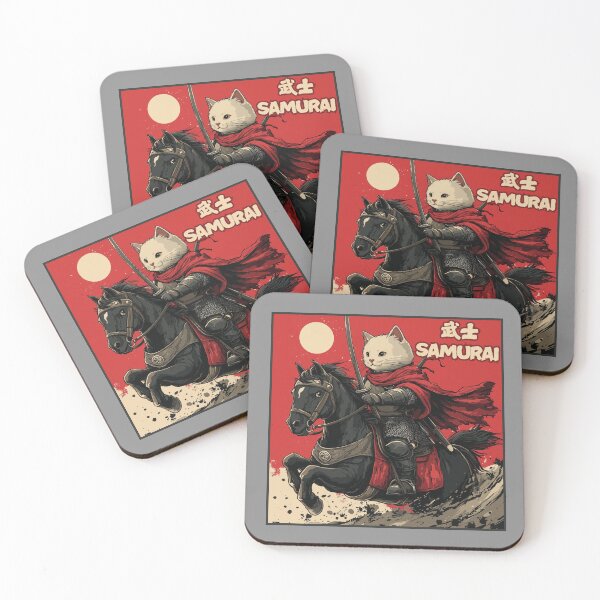 Item preview, Samurai Cat, Knight Cat designed and sold by Sleepy Cat Design.