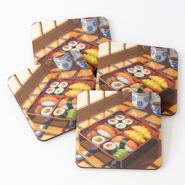 Item preview, Retro Japanese Bento Box – Vintage Mid-Century Food Illustration designed and sold by MooLaLa.Store.