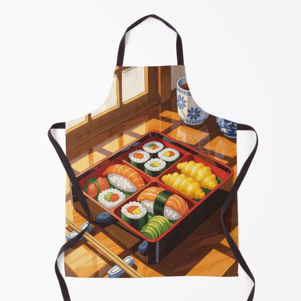 Item preview, Retro Japanese Bento Box – Vintage Mid-Century Food Illustration designed and sold by MooLaLa.Store.