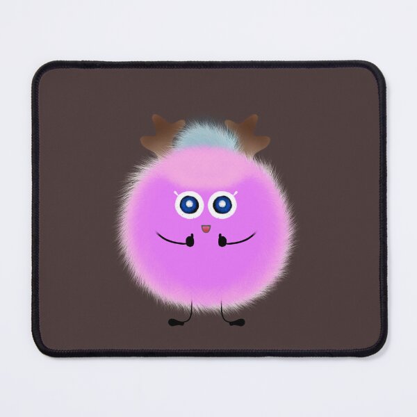 Item preview, Cute Fluffy Purple Monster Character with Antlers designed and sold by chorstudio.