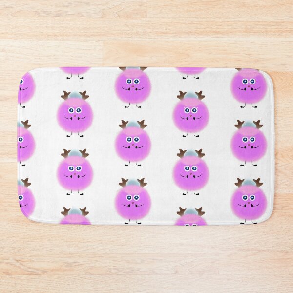 Item preview, Cute Fluffy Purple Monster Character with Antlers designed and sold by chorstudio.