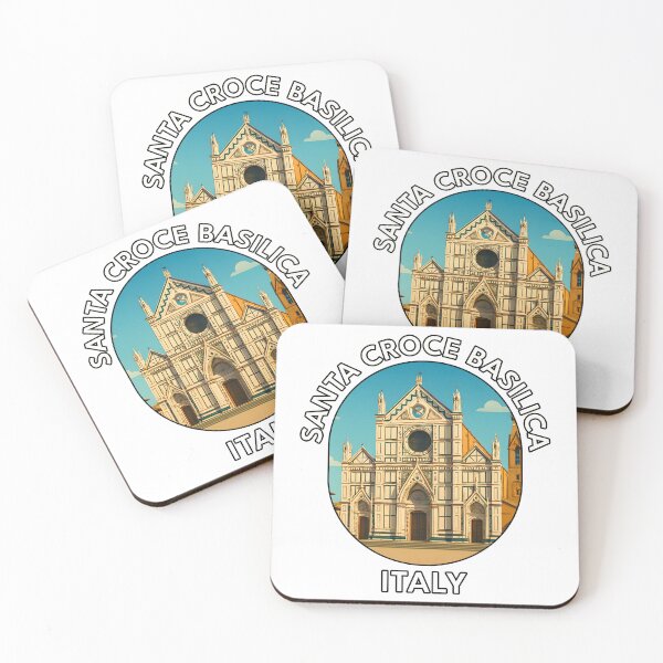 Item preview, Santa Croce Basilica Florence Italy – Renaissance Landmark Illustration designed and sold by inkNext.