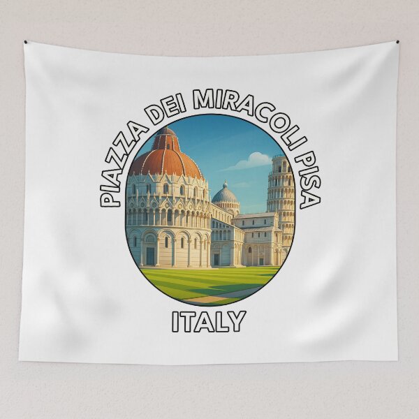 Item preview, Piazza dei Miracoli Pisa Italy – Cathedral & Tower Illustration designed and sold by inkNext.