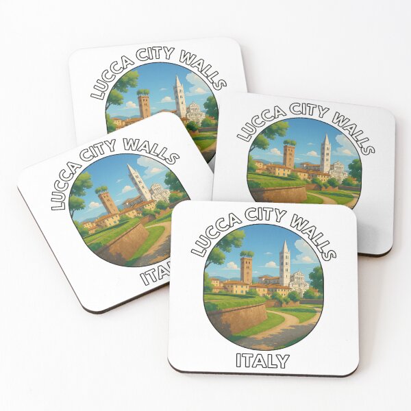 Item preview, Lucca City Walls Tuscany Italy – Historic Landmark Illustration designed and sold by inkNext.